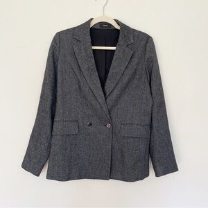 Theory Women’s Wool Blazer Coat Jacket Collared Workwear Office Professional 2